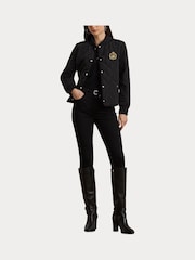 Lauren Ralph Lauren Quilted Bomber Crest Logo Coat - Image 8 of 9