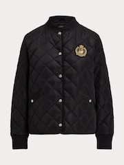 Lauren Ralph Lauren Quilted Bomber Crest Logo Coat - Image 9 of 9