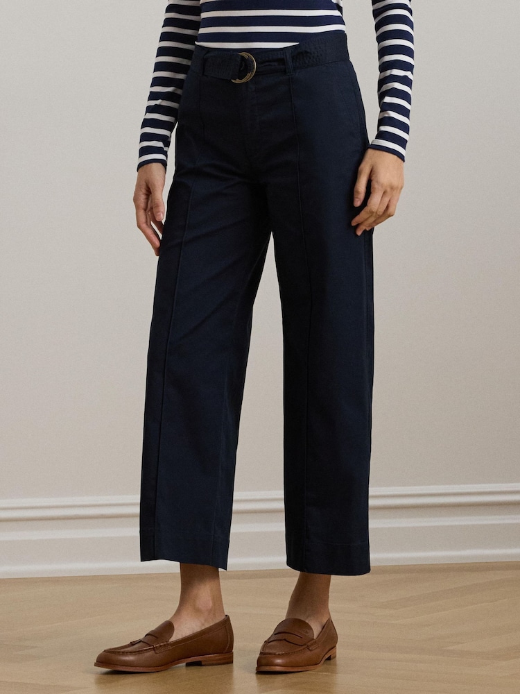 Lauren Ralph Lauren Brienda Twill Wide Leg Trousers - Image 1 of 5