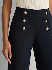 Lauren Ralph Lauren High Waisted Button Detail Trousers - Image 4 of 6