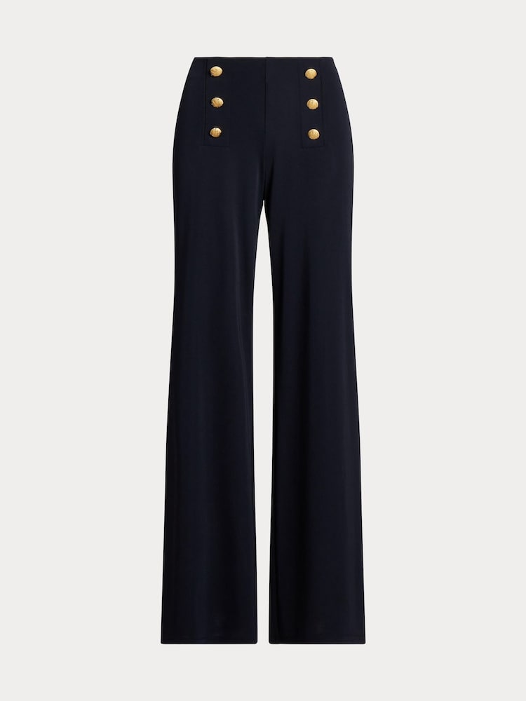 Lauren Ralph Lauren High Waisted Button Detail Trousers - Image 6 of 6