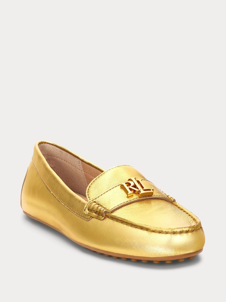 Zlati Ralph Lauren mokasini iz kovinskega usnja Lauren Barnsbury - Slika 1 iz 4 Zlati Ralph Lauren mokasini iz kovinskega usnja Lauren Barnsbury - Slika 1 iz 4