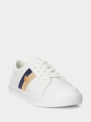 Lauren Ralph Lauren Janson Logo Leather Trainers - Image 2 of 4