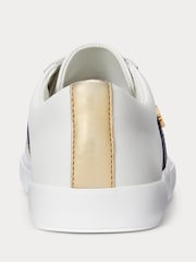 Lauren Ralph Lauren Janson Logo Leather Trainers - Image 3 of 4