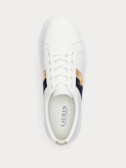 Lauren Ralph Lauren Janson Logo Leather Trainers - Image 4 of 4
