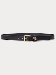 Lauren Ralph Lauren Smooth Leather Keeper Logo Belt - Image 1 of 2