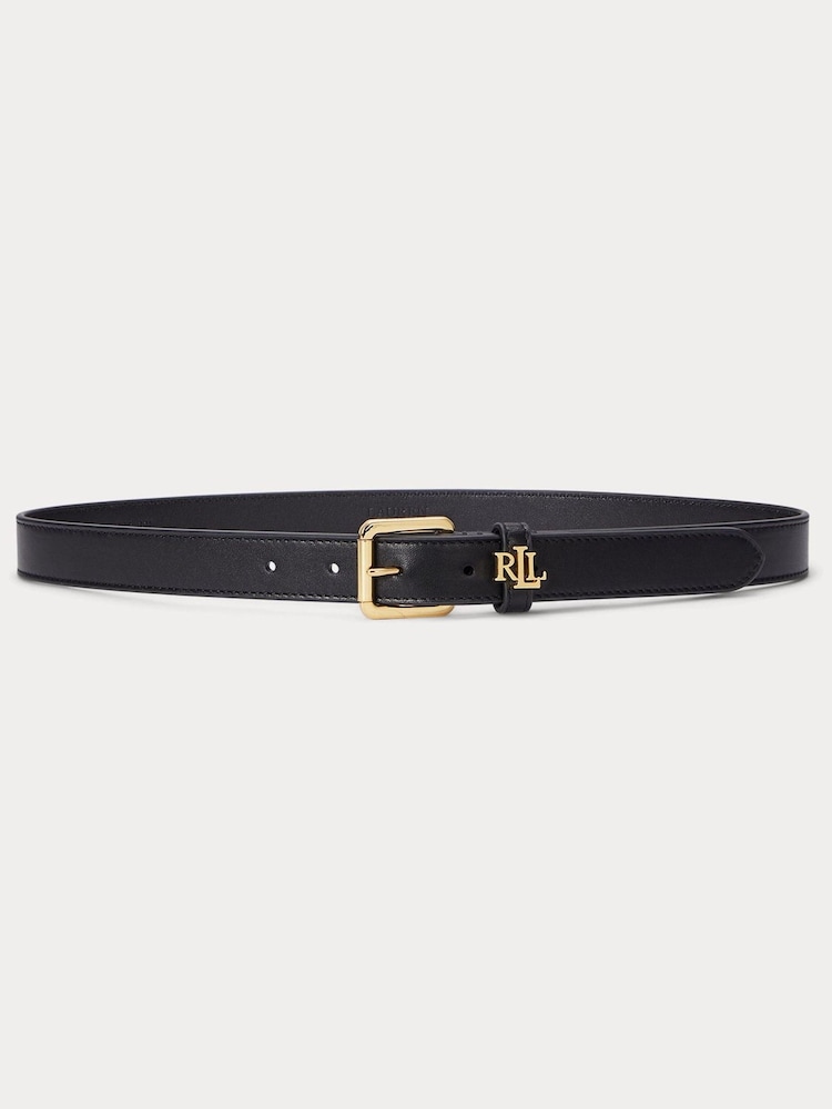 Lauren Ralph Lauren Smooth Leather Keeper Logo Belt - Image 1 of 2