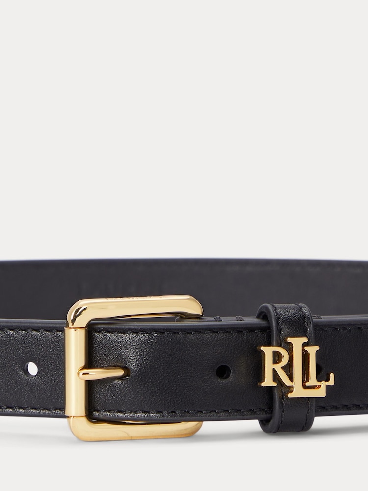 Lauren Ralph Lauren Smooth Leather Keeper Logo Belt - Image 2 of 2