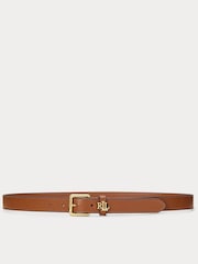 Lauren Ralph Lauren Smooth Leather Keeper Logo Belt - Image 1 of 2
