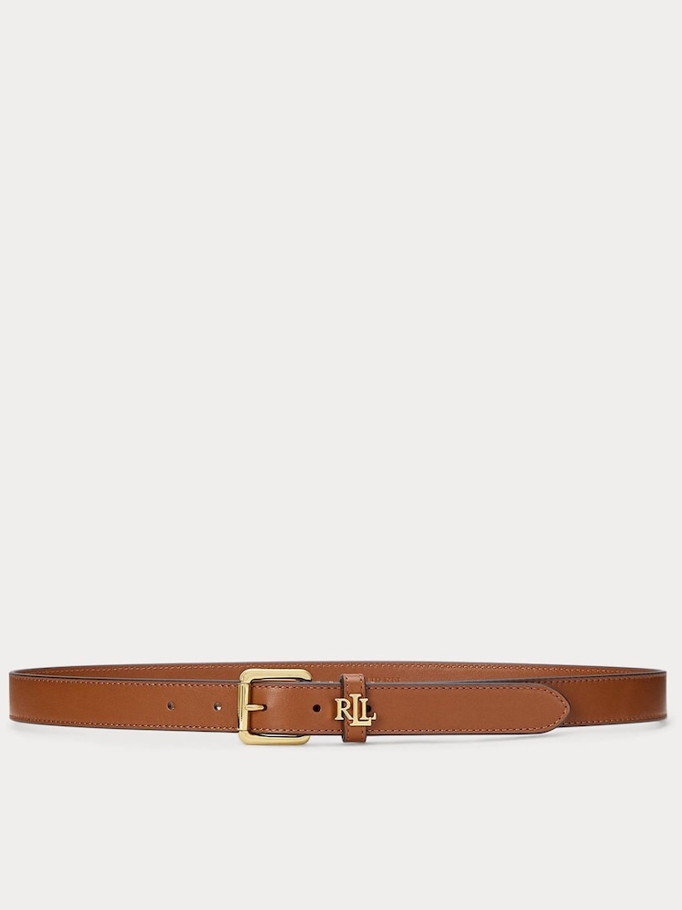 Lauren Ralph Lauren Smooth Leather Keeper Logo Belt - Image 1 of 2