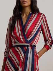 Lauren Ralph Lauren Striped Charmeuse Midi Dress - Image 3 of 8
