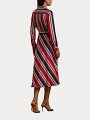 Lauren Ralph Lauren Striped Charmeuse Midi Dress - Image 7 of 8