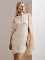 Lauren Ralph Lauren Renelle Cape Long Sleeve Mini Dress - Bild 1 von 8