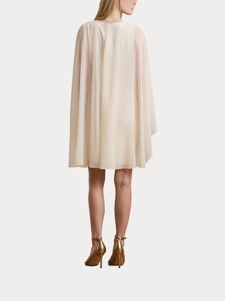 Lauren Ralph Lauren Renelle Cape Long Sleeve Mini Dress - Bild 2 von 8
