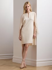 Lauren Ralph Lauren Renelle Cape Long Sleeve Mini Dress - Bild 5 von 8