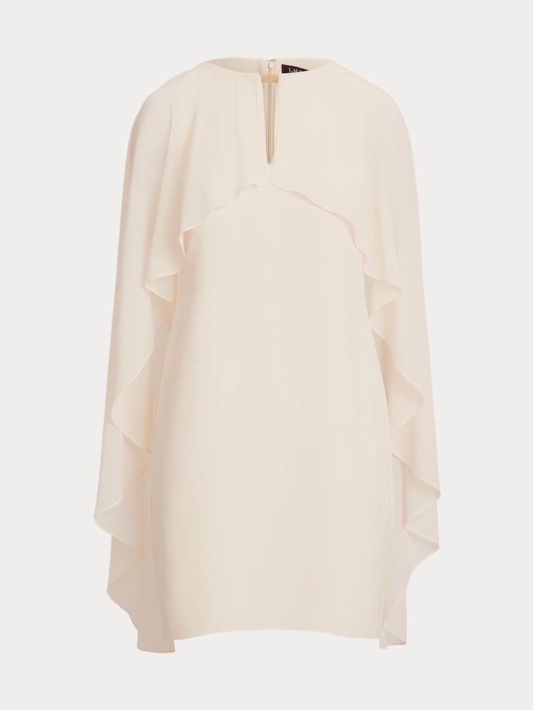 Lauren Ralph Lauren Renelle Cape Long Sleeve Mini Dress - Image 8 of 8 Lauren Ralph Lauren Renelle Cape Long Sleeve Mini Dress - Image 8 of 8