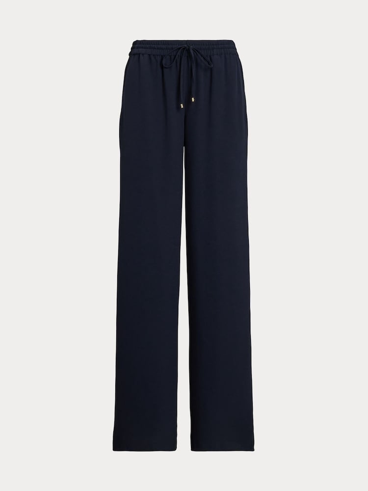 Lauren Ralph Lauren Ziakash Side-Stripe Georgette Wide-Leg Trousers - Image 5 of 5