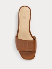 Lauren Ralph Lauren Everley Logo Nappa Leather Slide Sandals - Image 4 of 4