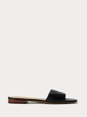 Lauren Ralph Lauren Everley Logo Nappa Leather Slide Sandals - Image 2 of 4