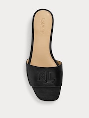 Lauren Ralph Lauren Everley Logo Nappa Leather Slide Sandals - Image 4 of 4