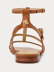 Lauren Ralph Lauren Everley Gladiator Style Leather Sandals - Image 3 of 4