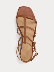 Lauren Ralph Lauren Everley Gladiator Style Leather Sandals - Image 4 of 4