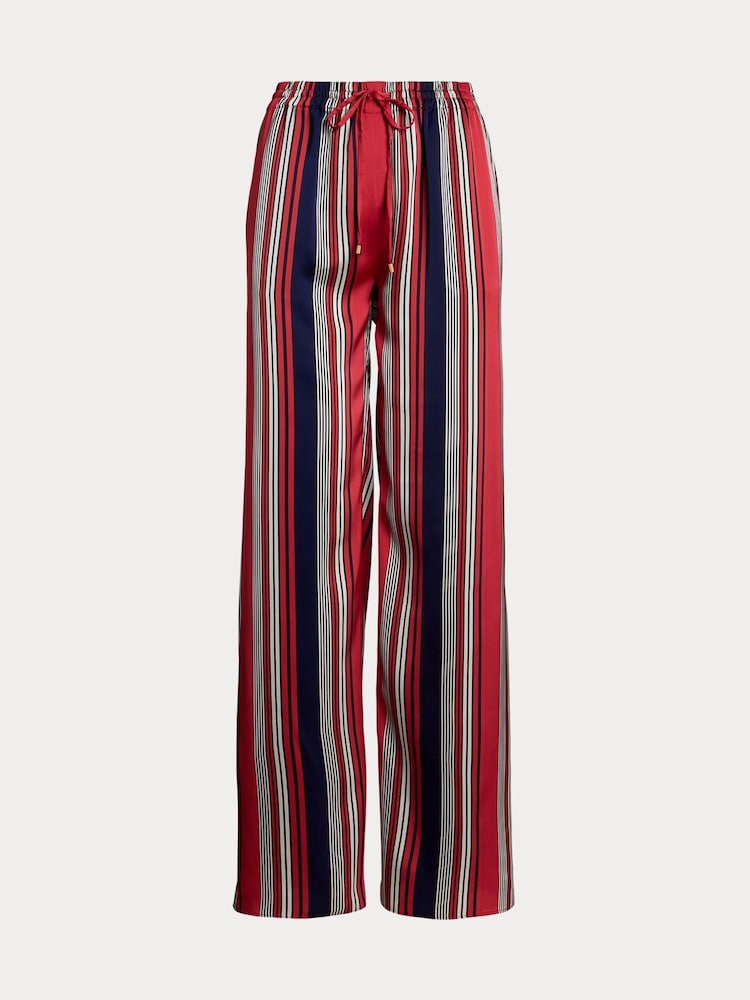 Lauren Ralph Lauren Ziakash Striped Satin Charmeuse Wide-Leg Trousers - Image 5 of 5