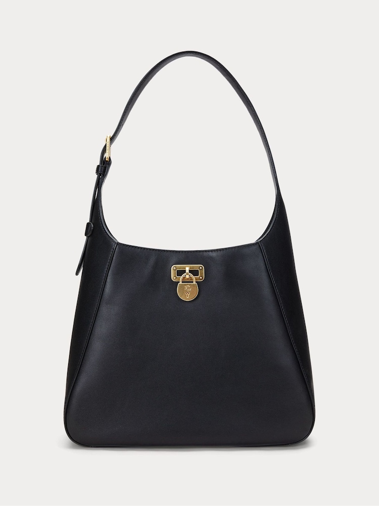 Lauren Ralph Lauren Tanner Lock Structured Leather Bag - Image 1 of 6