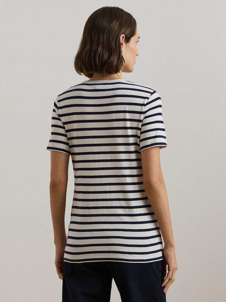 Lauren Ralph Lauren Katlin Stripe Jersey Top - Imagen 2 de 5