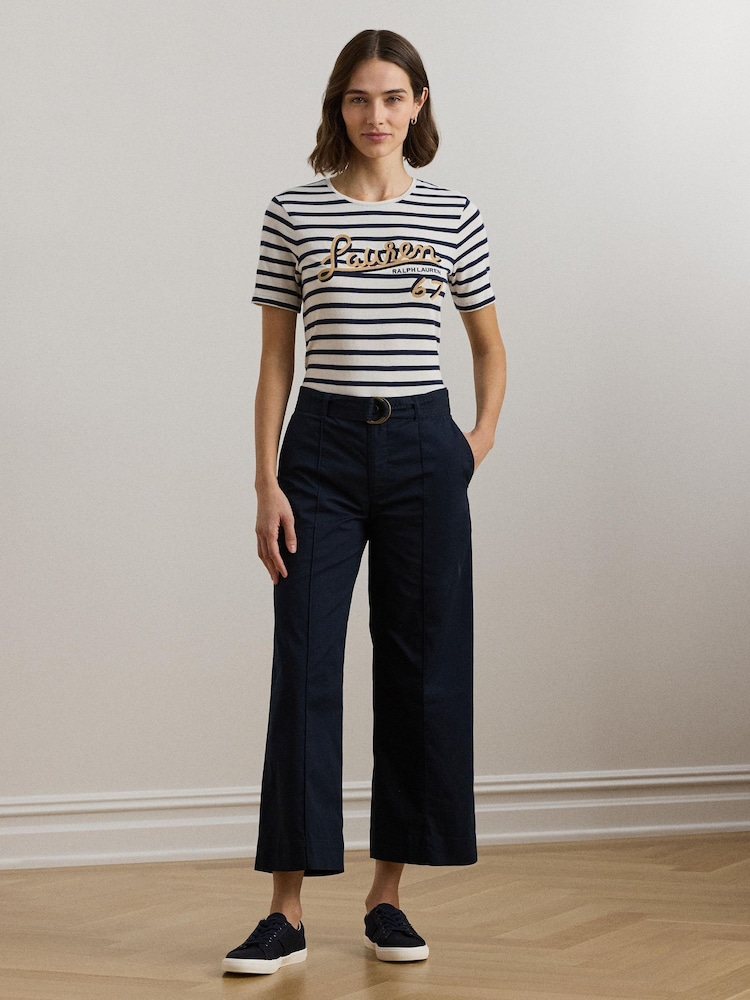 Lauren Ralph Lauren Katlin Stripe Jersey Top - Image 3 of 5