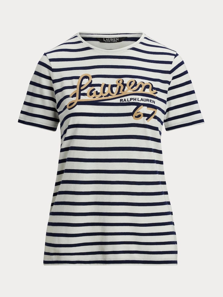 Lauren Ralph Lauren Katlin Stripe Jersey Top - Imagen 5 de 5