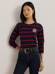 Lauren Ralph Lauren Belkis Striped Knit T-Shirt - Bild 1 von 5