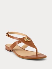Lauren Ralph Lauren Everley Leather Sandals - Image 1 of 4