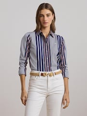 Lauren Ralph Lauren Jamelko Striped Shirt - Image 1 of 6
