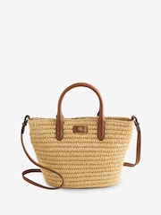 Lauren Ralph Lauren Natural Brie Straw Raffia Tote Bag - Image 2 of 9