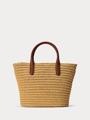 Lauren Ralph Lauren Natural Brie Straw Raffia Tote Bag - Image 3 of 9