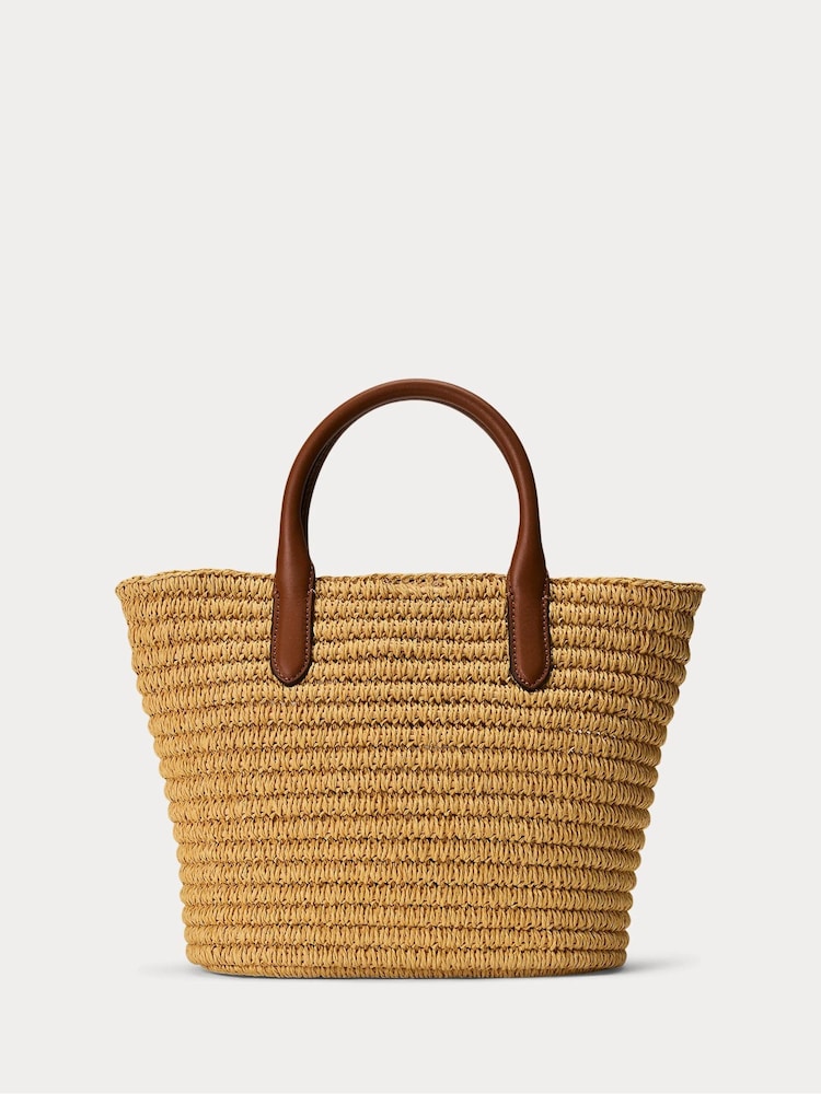 Lauren Ralph Lauren Natural Brie Straw Raffia Tote Bag - Image 3 of 9