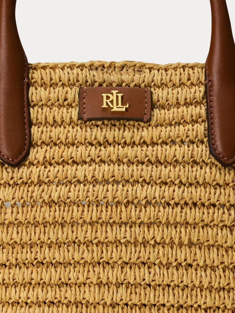 Lauren Ralph Lauren Natural Brie Straw Raffia Tote Bag - Image 4 of 9