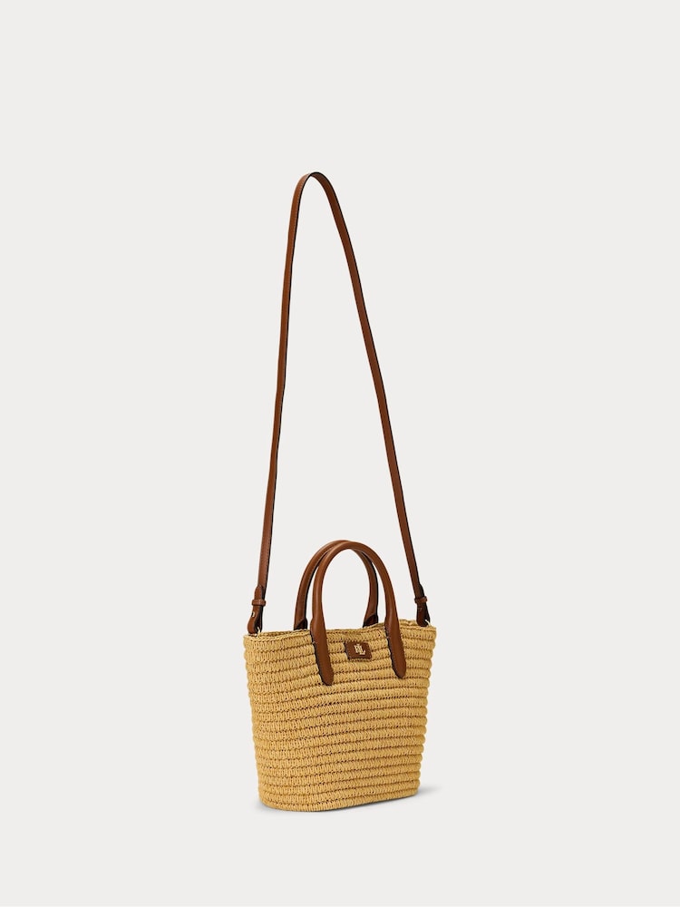 Lauren Ralph Lauren Natural Brie Straw Raffia Tote Bag - Image 5 of 9
