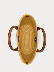 Lauren Ralph Lauren Natural Brie Straw Raffia Tote Bag - Image 6 of 9