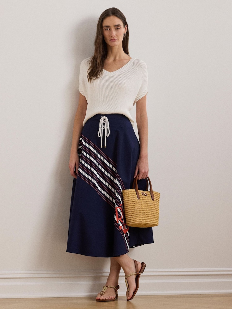 Lauren Ralph Lauren Natural Brie Straw Raffia Tote Bag - Image 9 of 9
