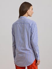 Lauren Ralph Lauren Kotta Stripe Embroidered Logo Shirt - Image 1 of 6