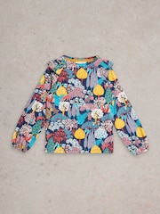 White Stuff Blue Woodland Print T-Shirt - Image 1 of 3