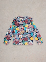 White Stuff Blue Woodland Print T-Shirt - Image 2 of 3