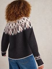 White Stuff Black Mono Fairlise Jumper - Image 2 of 6