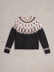 White Stuff Black Mono Fairlise Jumper - Image 5 of 6