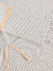 White Stuff Natural Olive Stripe Heart Jumper - Image 6 of 6