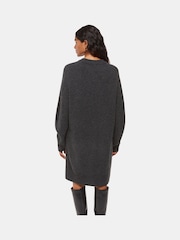 Whistles Grey Petite Ava Round Neck Knitted Dress - Image 2 of 5