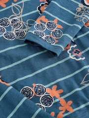 White Stuff Blue Nelly Long Sleeve 100% Cotton T-Shirt - Image 6 of 6