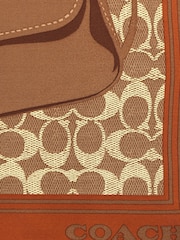 COACH Orange Tabby Printed Silk Square Scarf - Image 4 of 4